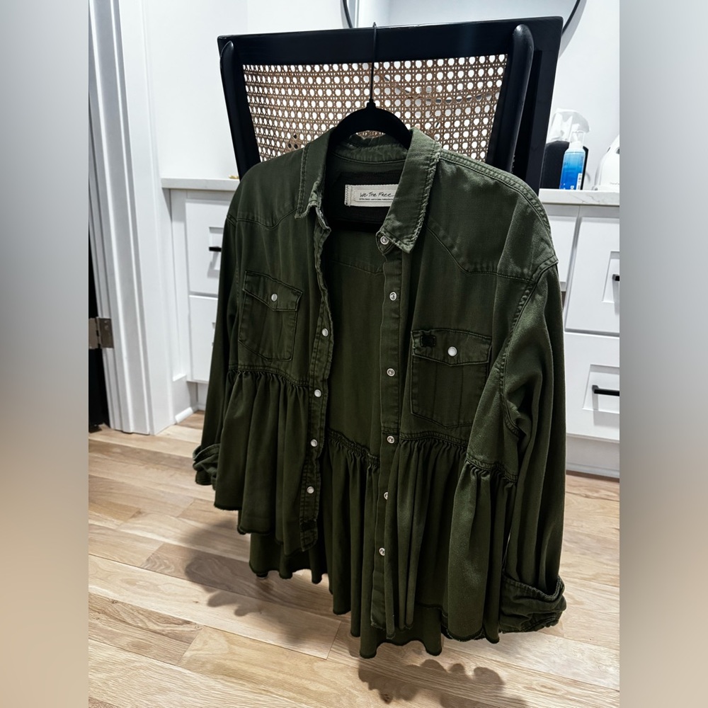 We The Free Dark Green Utility Jacket